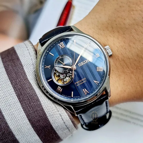 Đồng Hồ Nam Seiko Men's Presage Automatic Watch SSA421J1 Màu Xanh Đen - Đồng hồ - Vua Hàng Hiệu