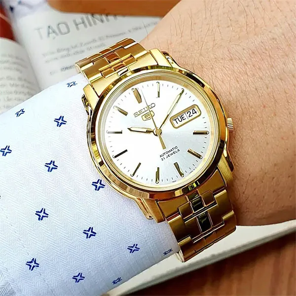 Đồng Hồ Nam Seiko Series 5 Automatic Silver Dial Men Watch SNKK74K1 Màu Vàng Trắng - Đồng hồ - Vua Hàng Hiệu
