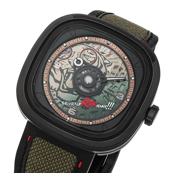 Đồng Hồ Nam SevenFriday T3/04 Green Tiger Màu Xanh Đen