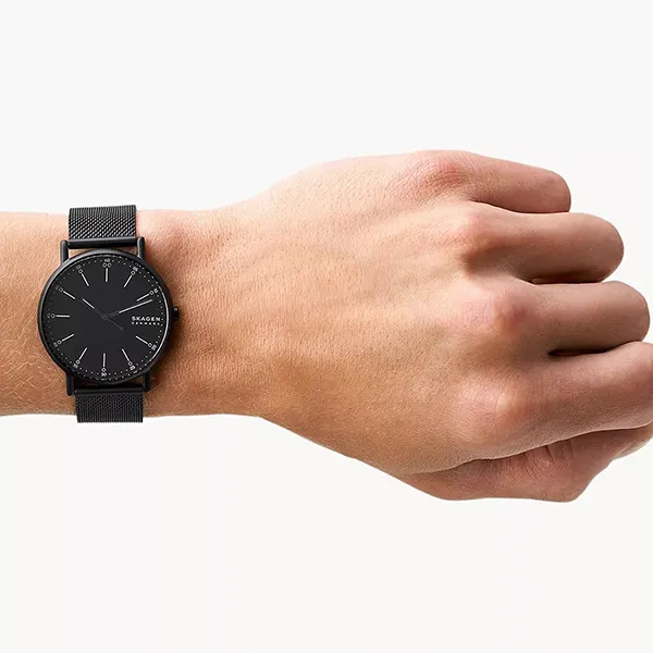 Đồng Hồ Nam Skagen Signatur Midnight Steel Mesh Watch SKW6579 Màu Đen - Đồng hồ - Vua Hàng Hiệu