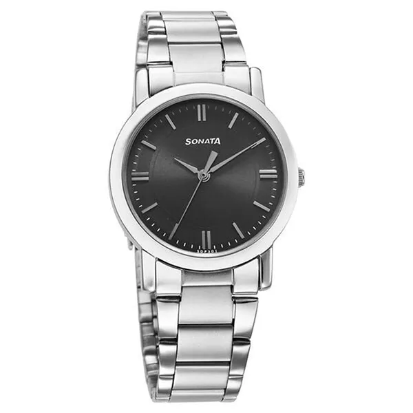 Đồng Hồ Nam Sonata Classic Quartz Analog Grey 7987SM09 Màu Xám Bạc