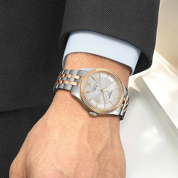 Đồng Hồ Nam Tissot Ballade Watch T108.408.22.278.00 Màu Bạc/Vàng Hồng