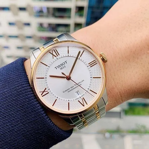 Đồng Hồ Nam Tissot Chemin Des Tourelles Automatic Watch T099.407.22.038.01 Màu Bạc/Vàng Hồng