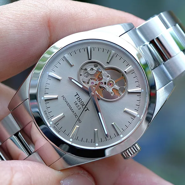 Đồng Hồ Nam Tissot Gentleman Powermatic 80 Open Heart T127.407.11.081.00 Màu Bạc Xám - Đồng hồ - Vua Hàng Hiệu