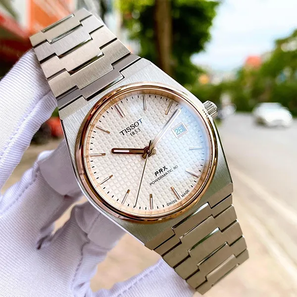 Đồng Hồ Nam Tissot PRX T-Classic Powermatic 80 T137.407.21.031.00 Màu Trắng Bạc