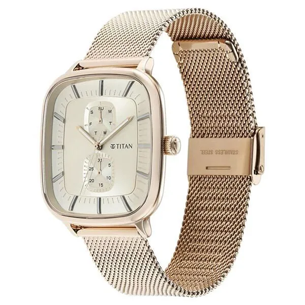 Đồng Hồ Nam Titan Avant Garde Silver Dial Quartz 90178WM01 Màu Đồng - Đồng hồ - Vua Hàng Hiệu