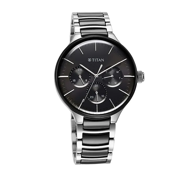 Đồng Hồ Nam Titan Ceramic Fusion Black Dial Watch 90148KD01 Màu Đen