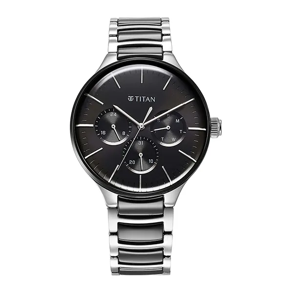 Đồng Hồ Nam Titan Ceramic Fusion Black Dial Watch 90148KD01 Màu Đen