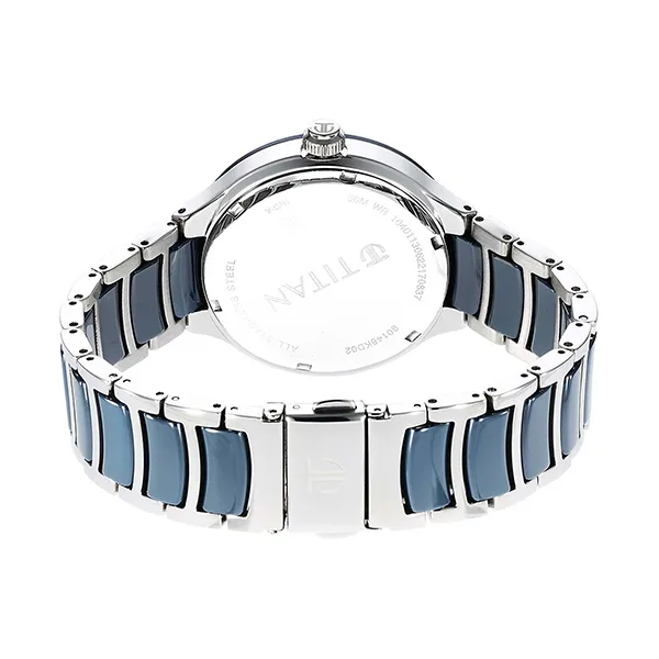 Đồng Hồ Nam Titan Ceramic Fusion Blue Dial Watch 90148KD02 Màu Xanh Blue