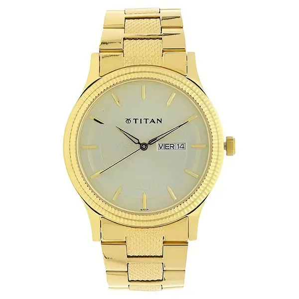 Đồng Hồ Nam Titan Champagne 1650YM06 Màu Vàng Xám