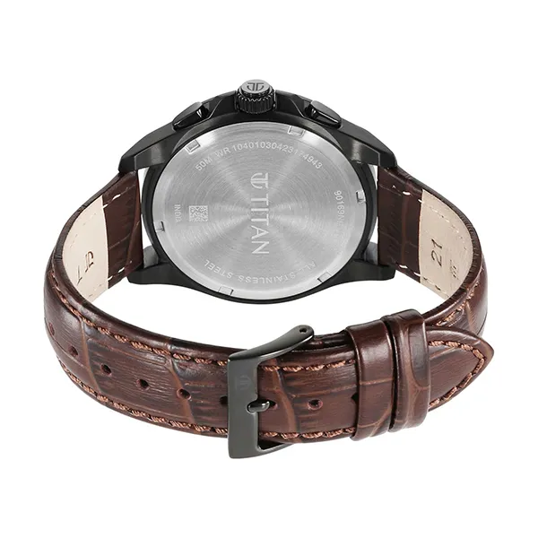 Đồng Hồ Nam Titan Classic Chrono Watch 90169NL01 Màu Nâu