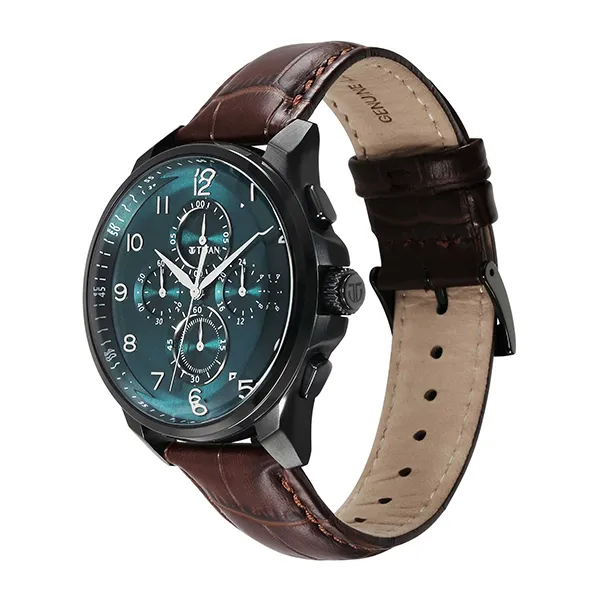 Đồng Hồ Nam Titan Classic Chrono Watch 90169NL01 Màu Nâu