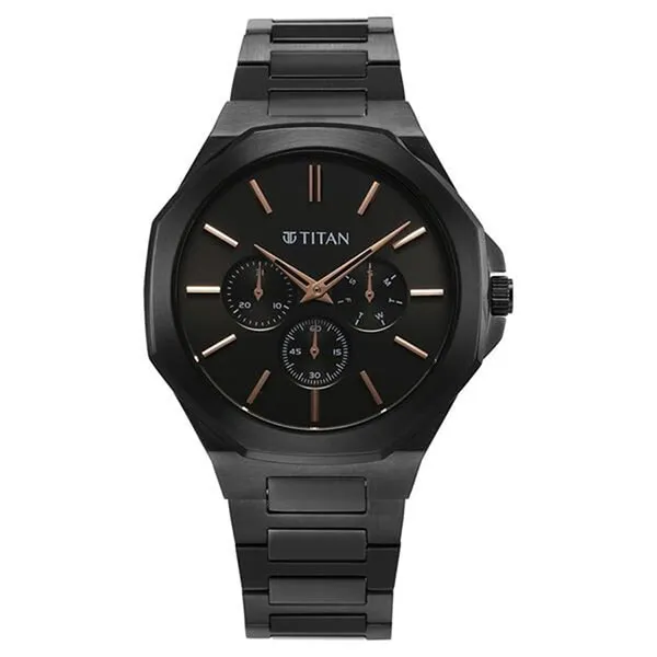 Đồng Hồ Nam Titan Classic Slim Multifunction Quartz 90198NM01 Màu Đen - Đồng hồ - Vua Hàng Hiệu