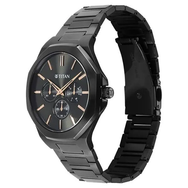 Đồng Hồ Nam Titan Classic Slim Multifunction Quartz 90198NM01 Màu Đen - Đồng hồ - Vua Hàng Hiệu