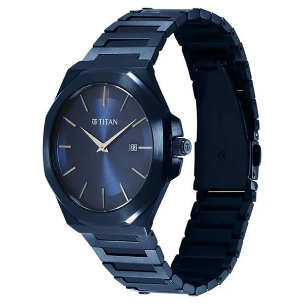 Đồng Hồ Nam Titan Classic Slim Quartz Analog 90167QM01 Màu Xanh Blue - Đồng hồ - Vua Hàng Hiệu