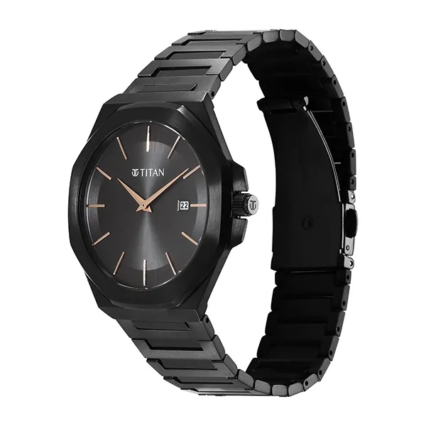 Đồng Hồ Nam Titan Classique Slim Watch 90167NM01 Màu Đen