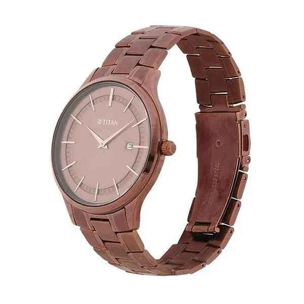 Đồng Hồ Nam Titan Classique Slimline Brown Dial Analog 90142QM05 Màu Nâu Đất - Đồng hồ - Vua Hàng Hiệu