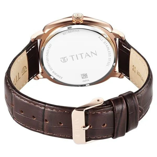 Đồng Hồ Nam Titan Classique Suave Quartz Brown 90189WL01 Màu Nâu