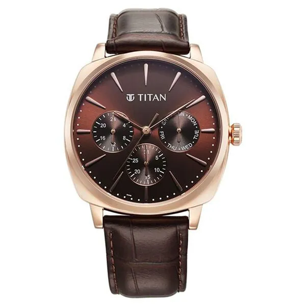Đồng Hồ Nam Titan Classique Suave Quartz Brown 90189WL01 Màu Nâu