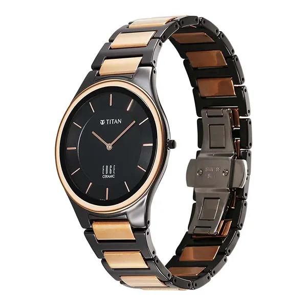 Đồng Hồ Nam Titan Edge Ceramic Quartz Watch 1696KC01 Màu Đen/Vàng - Đồng hồ - Vua Hàng Hiệu