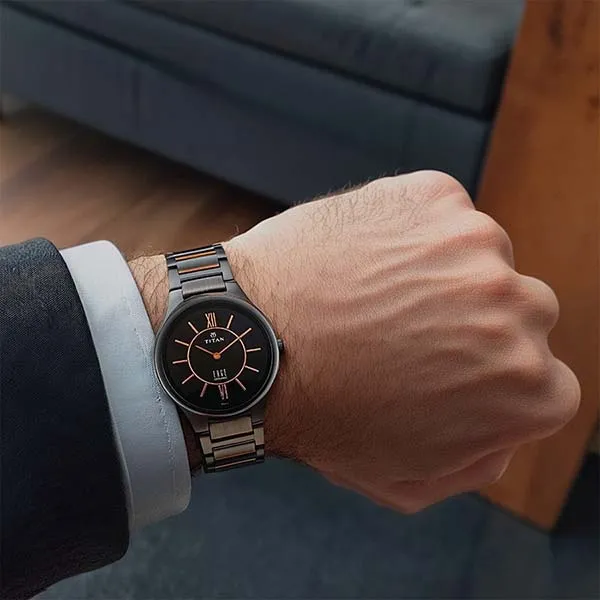 Đồng Hồ Nam Titan Edge Ceramic Quartz Watch 1696NC01 Màu Đen - Đồng hồ - Vua Hàng Hiệu