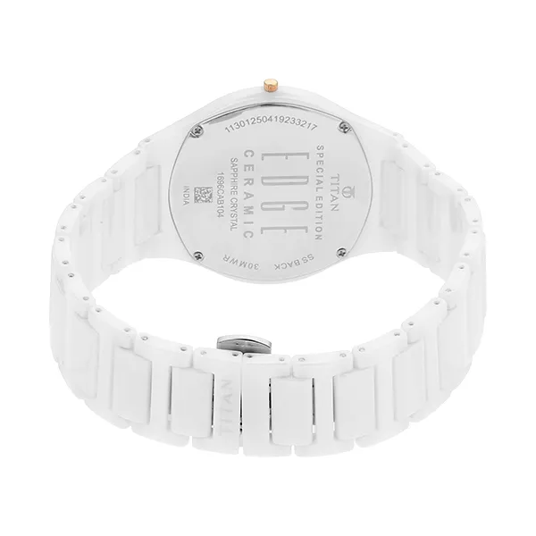 Đồng Hồ Nam Titan Edge Ceramics Analog Watch 1696QC04 Màu Trắng