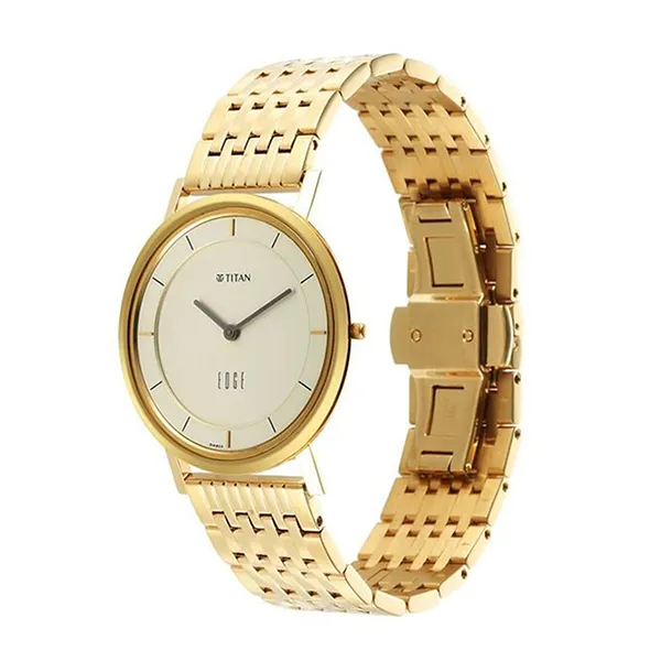 Đồng Hồ Nam Titan Edge Metal Yellow Dial Stainless Steel 1595YM01 Màu Vàng