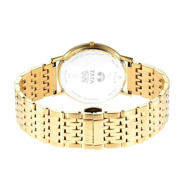 Đồng Hồ Nam Titan Edge Metal Yellow Dial Stainless Steel 1595YM01 Màu Vàng