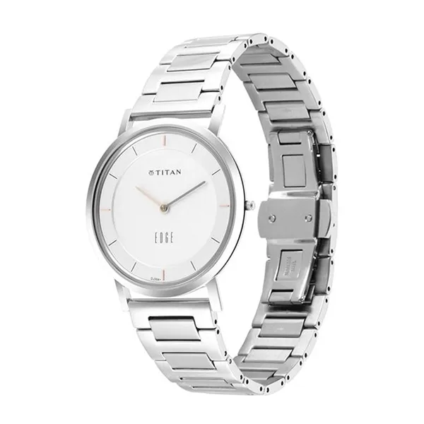 Đồng Hồ Nam Titan Edge Silver White Dial Analog Stainless Steel 1595SM01 Màu Bạc Trắng - Đồng hồ - Vua Hàng Hiệu
