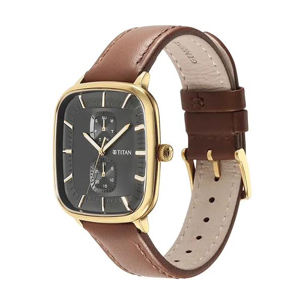 Đồng Hồ Nam Titan Gents Classique Anthracite 90178YL01 Màu Nâu - Đồng hồ - Vua Hàng Hiệu