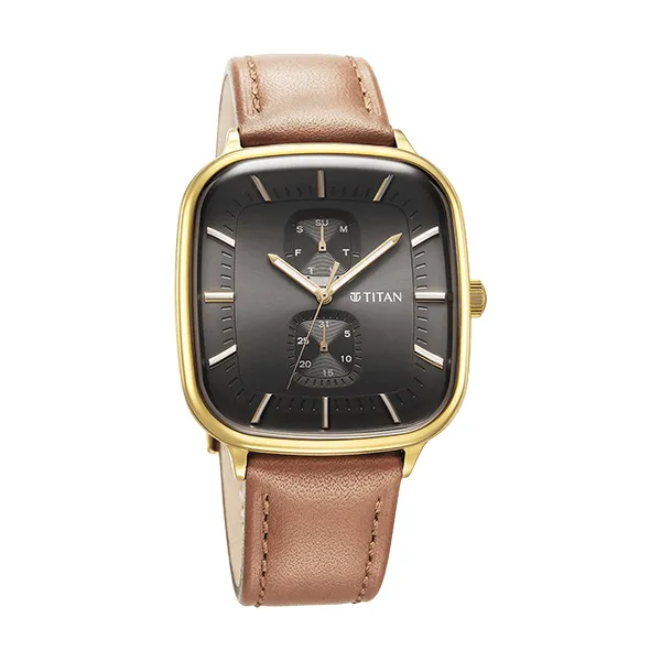 Đồng Hồ Nam Titan Gents Classique Anthracite 90178YL01 Màu Nâu - Đồng hồ - Vua Hàng Hiệu