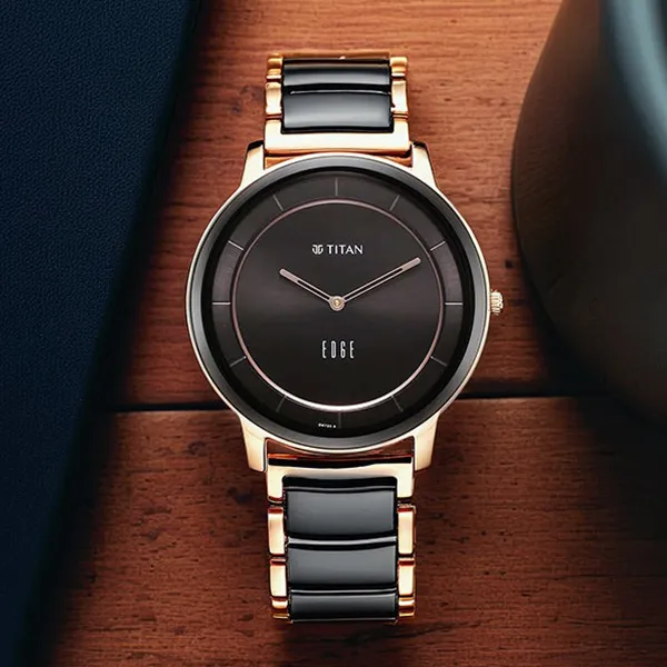 Đồng Hồ Nam Titan Gents Edge Watch 1878KD03 Màu Đen