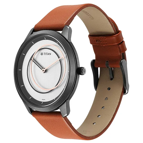 Đồng Hồ Nam Titan Geometrix 1801QL01 Màu Nâu