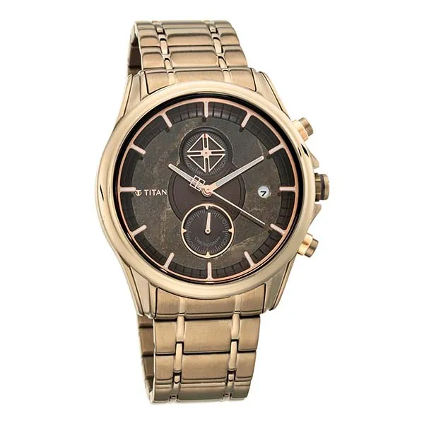 Đồng Hồ Nam Titan Grandmaster 2 Watch 1847KM02 Màu Vàng/Đen