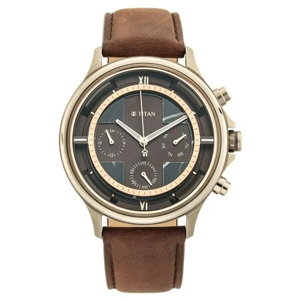 Đồng Hồ Nam Titan Grandmaster Brown 1846QL01 Màu Nâu
