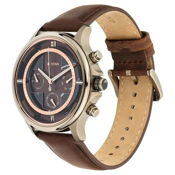 Đồng Hồ Nam Titan Grandmaster Brown 1846QL01 Màu Nâu