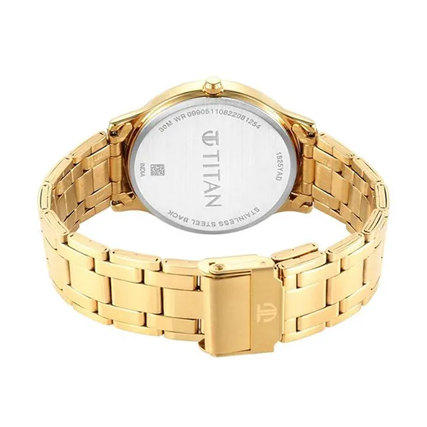 Đồng Hồ Nam Titan Karishma Quartz Analog Champagne Dial Golden 1825YM08 Màu Vàng