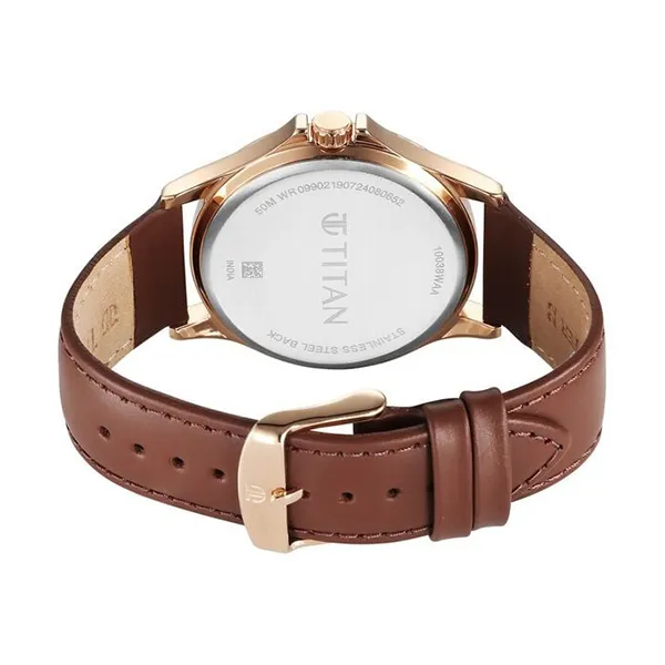 Đồng Hồ Nam Titan Karishma Quartz Watch 10038WL01 Màu Nâu