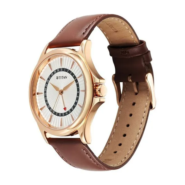 Đồng Hồ Nam Titan Karishma Quartz Watch 10038WL01 Màu Nâu
