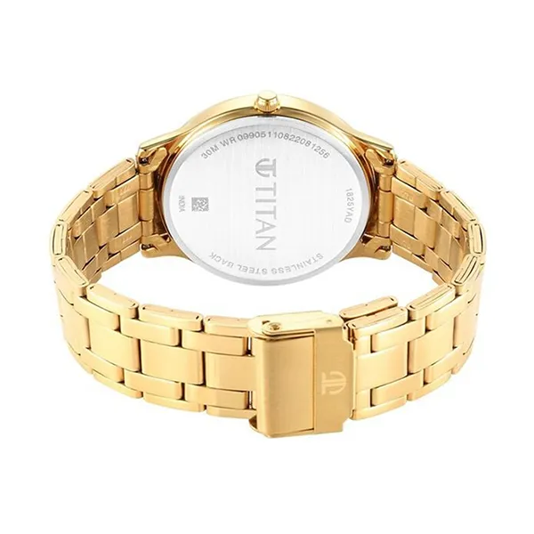 Đồng Hồ Nam Titan Karishma Radiance White Dial Analog Stainless 1825YM06 Màu Vàng Trắng