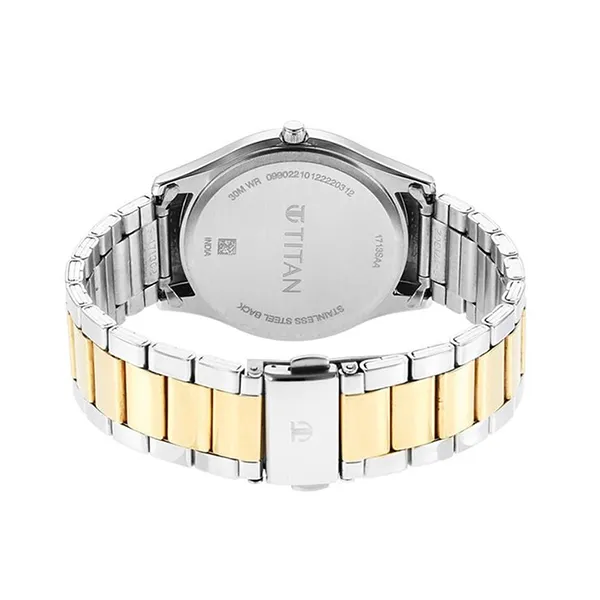 Đồng Hồ Nam Titan Multifunction Karishma Two Tone Steel Elegance 1713BM02 Màu Bạc Đen