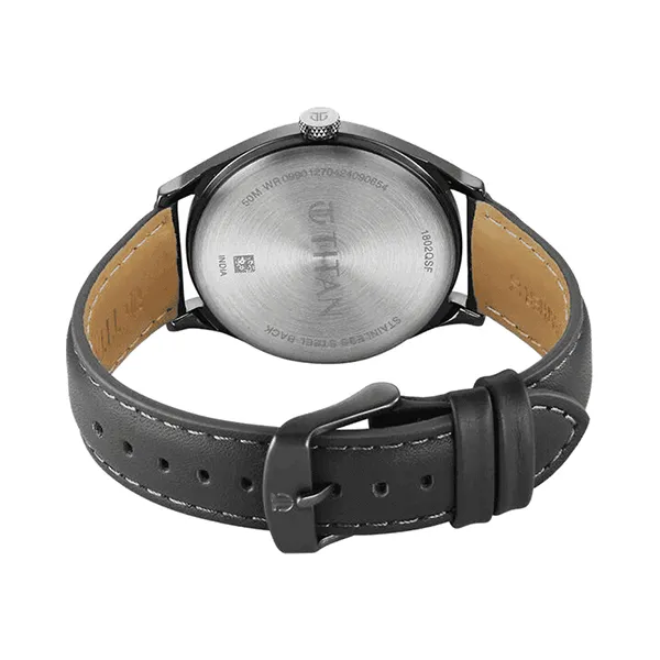 Đồng Hồ Nam Titan Neo Economy Quartz Watch 1802QL01 Màu Đen Xám