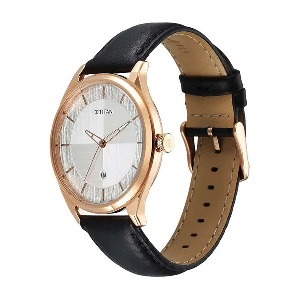 Đồng Hồ Nam Titan Neo Economy Quartz Watch 1802WL02 Màu Đen Vàng Hồng