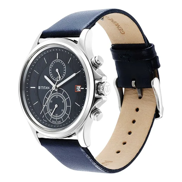 Đồng Hồ Nam Titan Neo Gents Quartz Watch 1870SL01 Màu Xanh Da Trời
