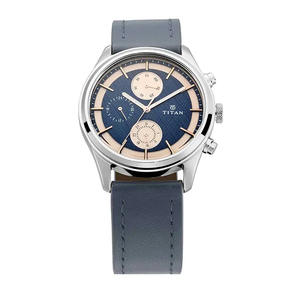 Đồng Hồ Nam Titan NEO IV Quartz Watch 1805SL02 Màu Xanh