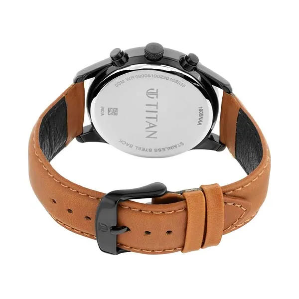 Đồng Hồ Nam Titan Neo V Leather Strap 1805NL02 Màu Nâu/Đen