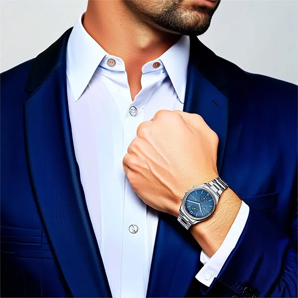Đồng Hồ Nam Titan Neo V Metal Strap Watch 1805SM03 Màu Bạc Xanh Dương