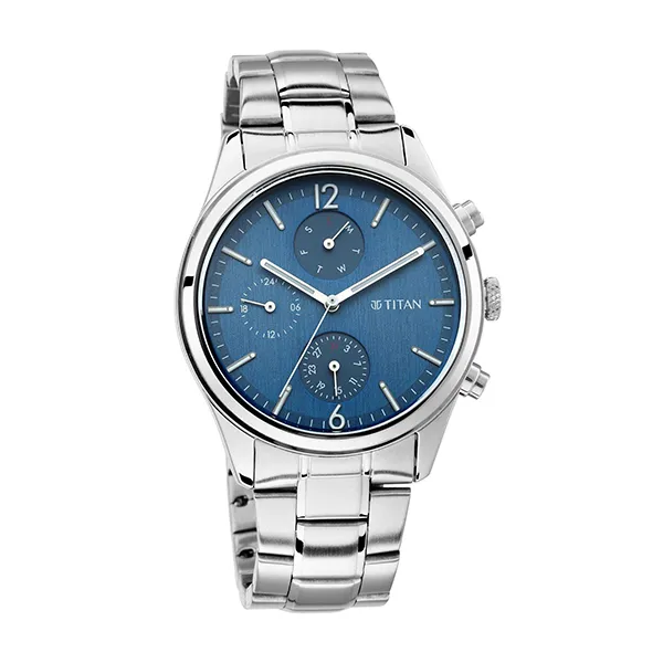 Đồng Hồ Nam Titan Neo V Metal Strap Watch 1805SM03 Màu Bạc Xanh Dương