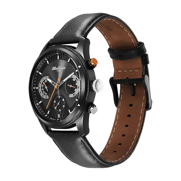 Đồng Hồ Nam Titan Octane Phoenix Quartz Watch 1805KL02 Màu Đen