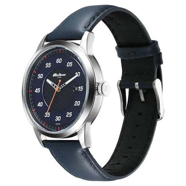 Đồng Hồ Nam Titan Octane Quartz Analog with Date Blue Dial With Blue Leather 1806SL14 Màu Xanh Xám